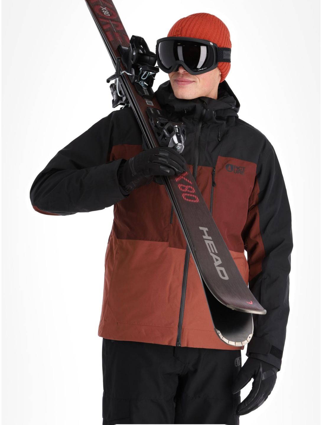 Picture, Object veste de ski hommes Andorra-Black bordeaux, noir 