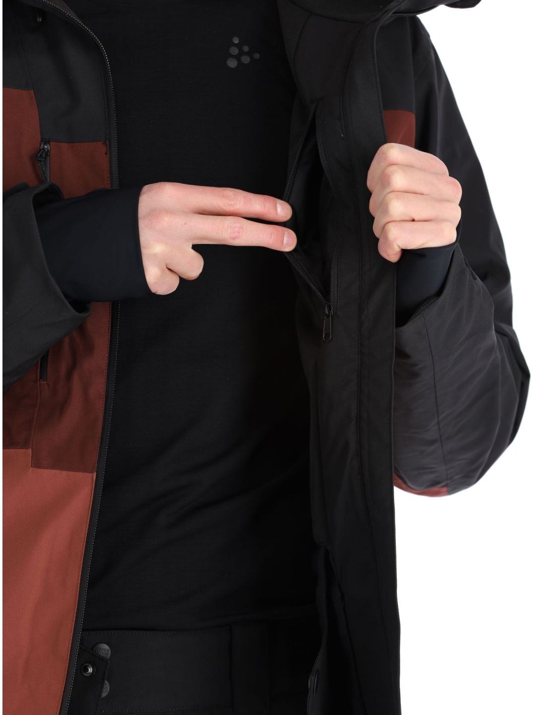 Picture, Object veste de ski hommes Andorra-Black bordeaux, noir 