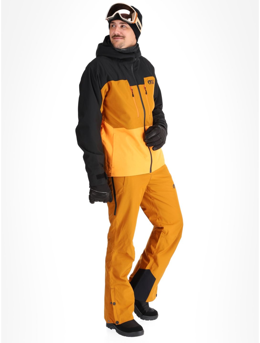 Picture, Object veste de ski hommes Black Honey Carrot noir, orange 