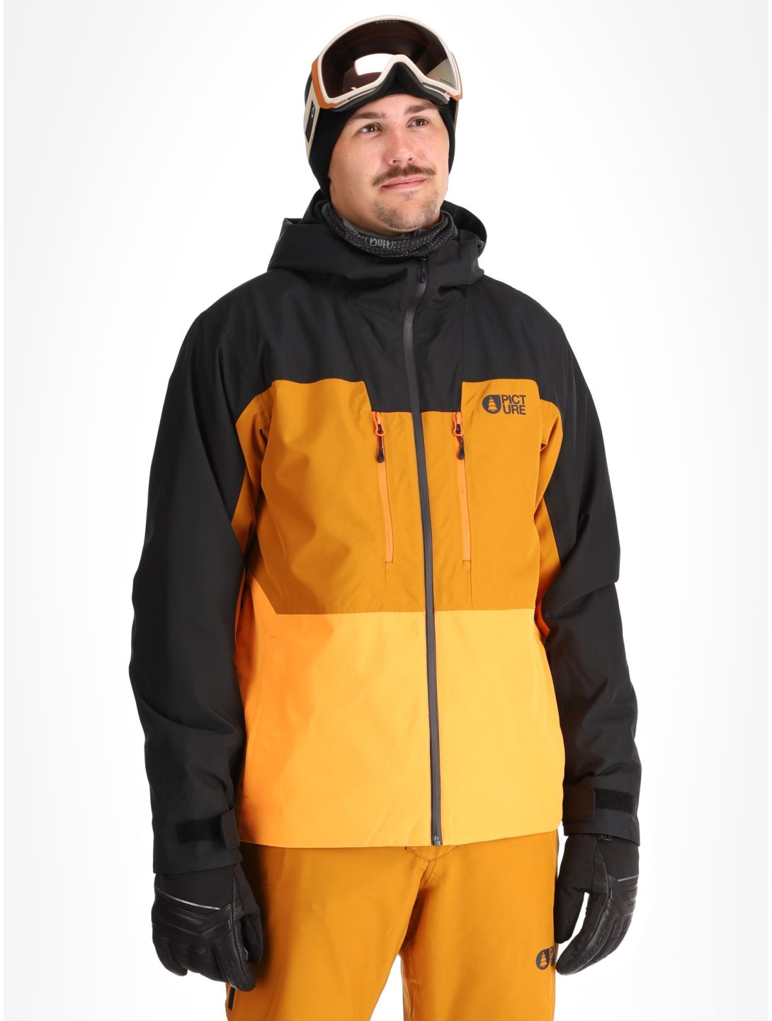 Picture, Object veste de ski hommes Black Honey Carrot noir, orange 