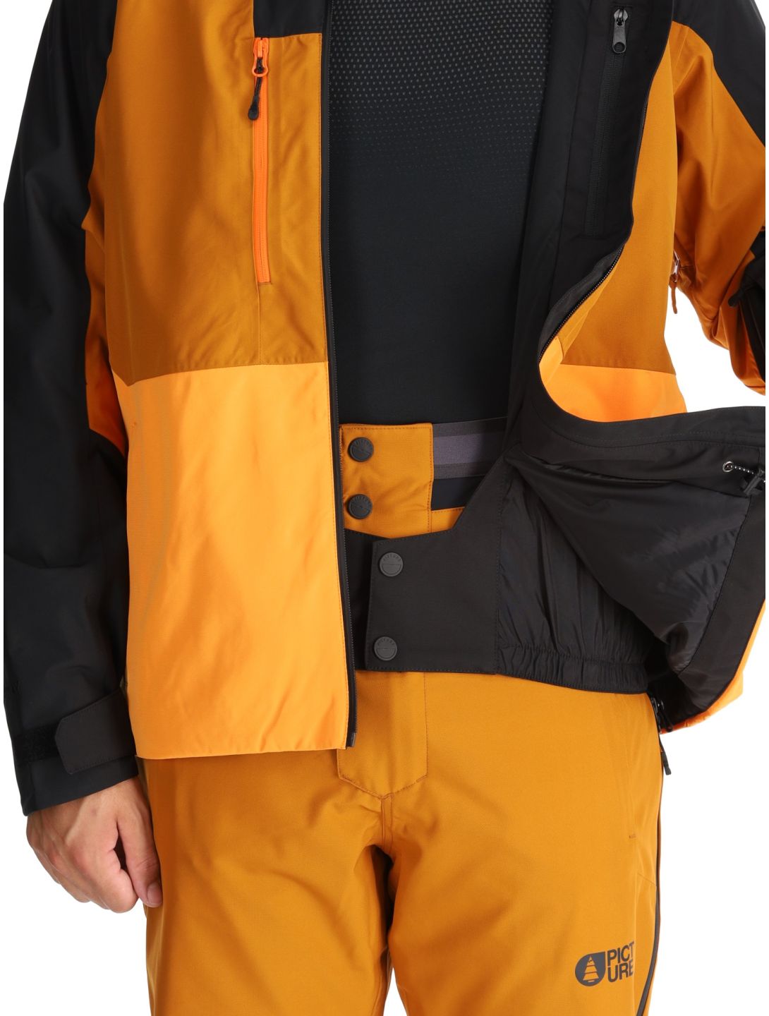 Picture, Object veste de ski hommes Black Honey Carrot noir, orange 