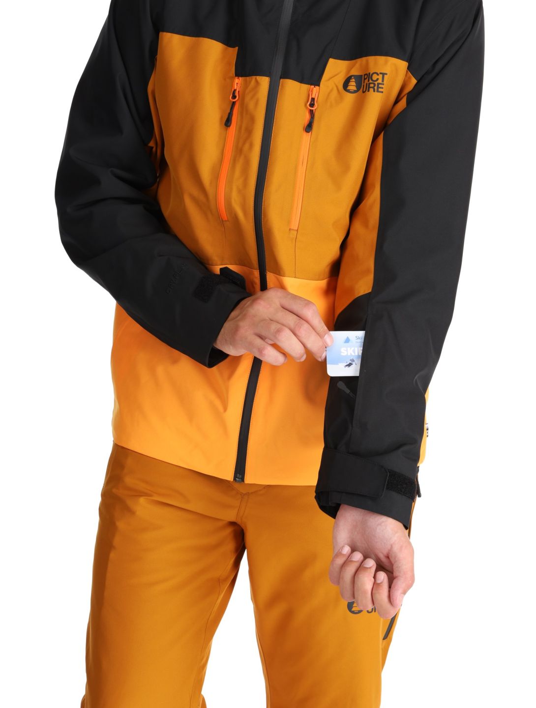 Picture, Object veste de ski hommes Black Honey Carrot noir, orange 