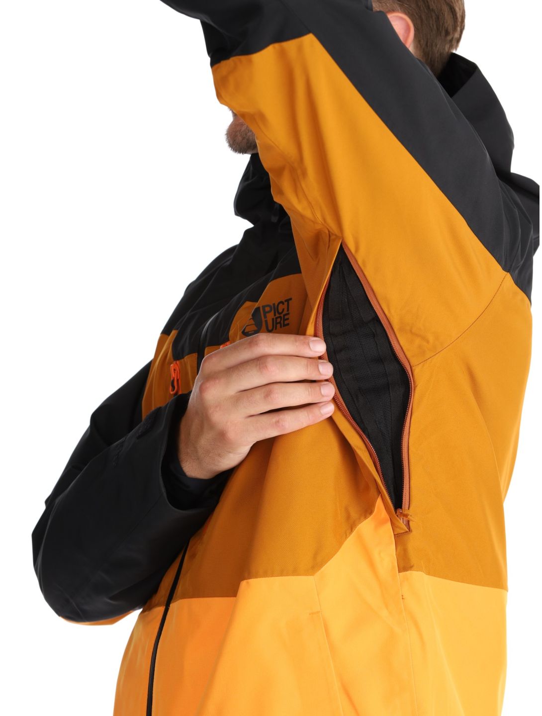 Picture, Object veste de ski hommes Black Honey Carrot noir, orange 