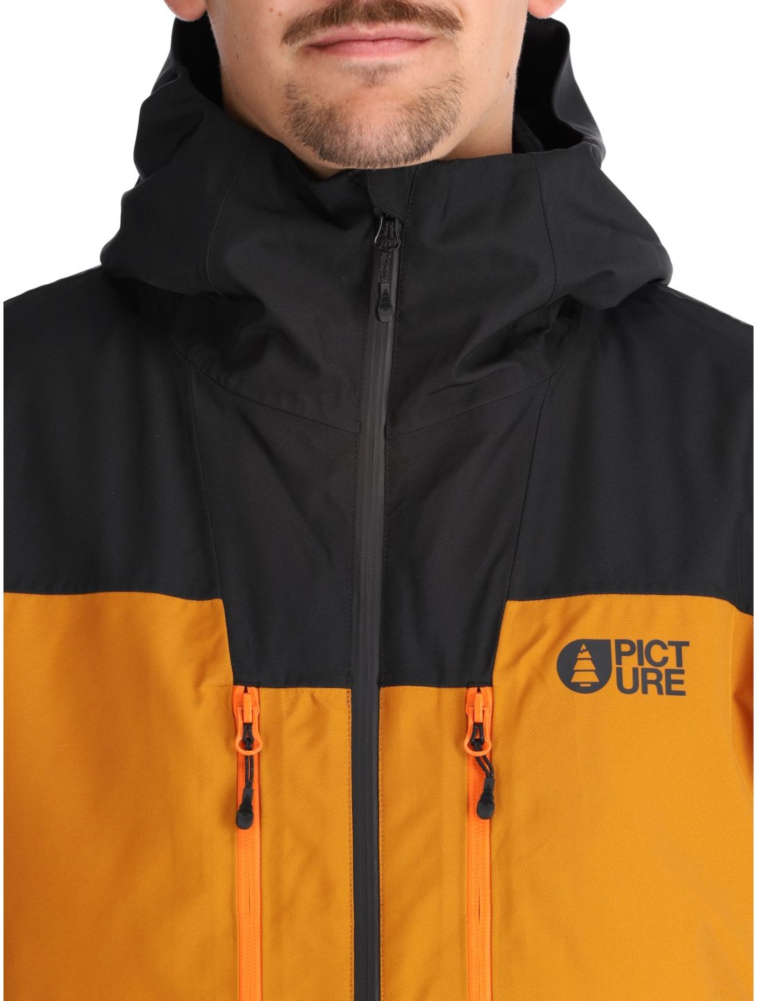 Picture, Object veste de ski hommes Black Honey Carrot noir, orange 