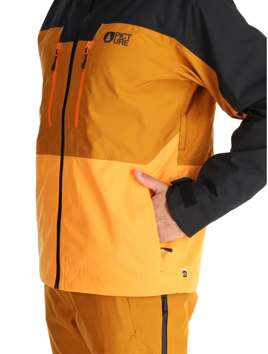 Picture, Object veste de ski hommes Black Honey Carrot noir, orange 