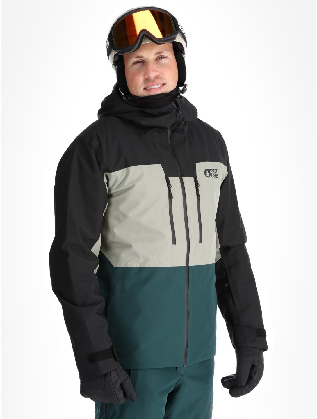 Picture, Object veste de ski hommes Black Ponderosa Pine Shadow noir, vert 