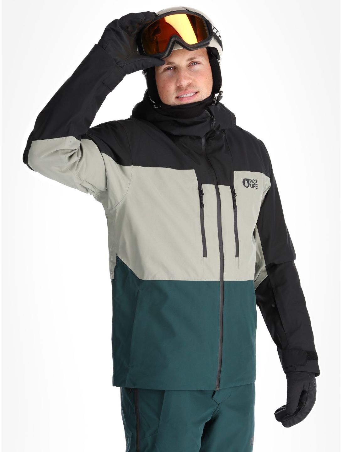 Picture, Object veste de ski hommes Black Ponderosa Pine Shadow noir, vert 