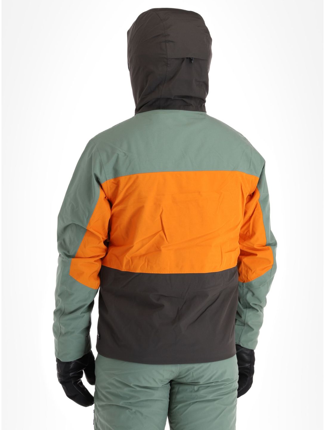 Picture, Object veste de ski hommes Raven Grey gris, orange, vert 