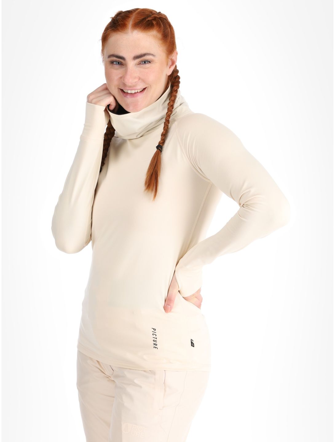 Picture, Pagaya High Fleece chemise thermo femmes Vanilla beige 