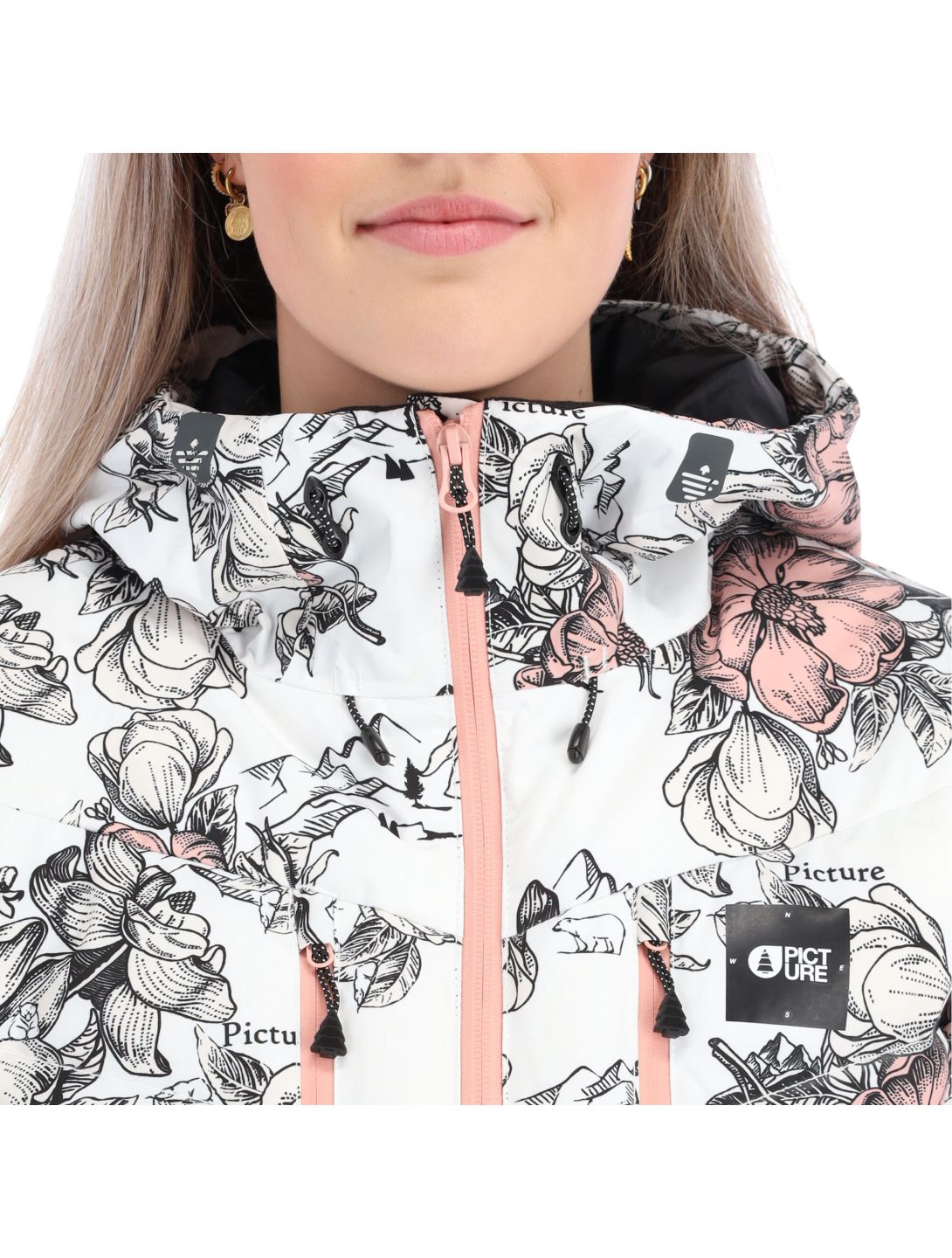 Picture, Pluma Jkt veste de ski slim fit femmes peonies blanc 