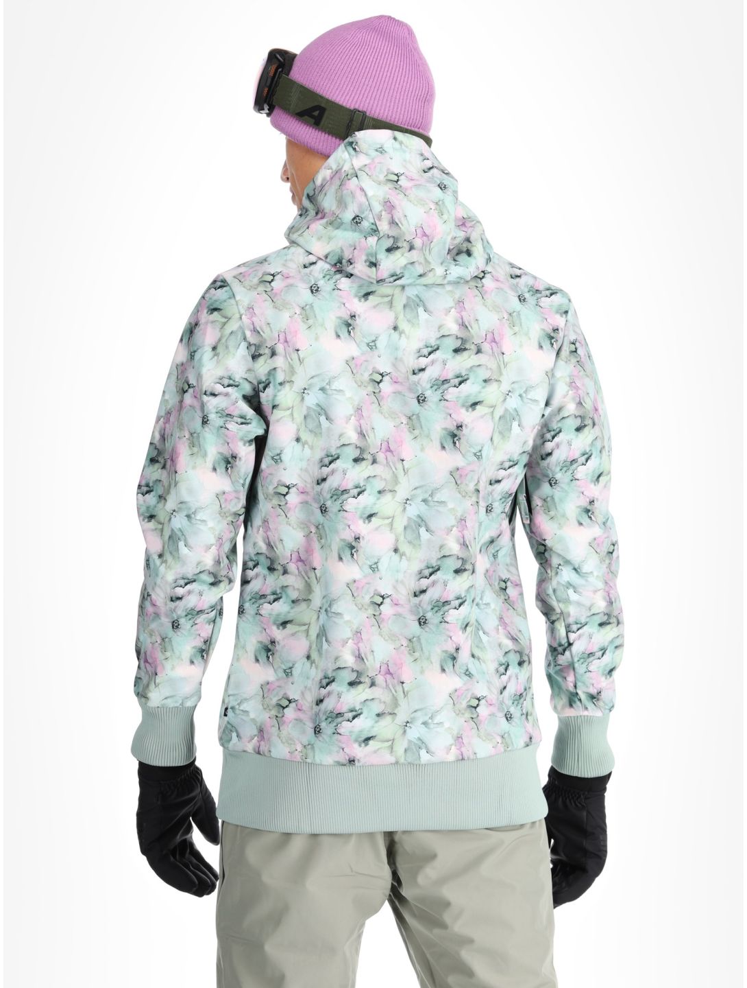 Picture, Printed veste de ski softshell hommes Blurry Water Print multicolore 