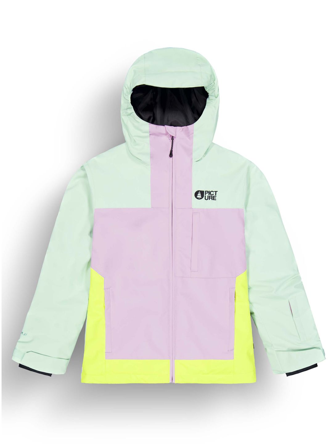 Picture, Seady veste de ski enfants Silt Green Orchid Acid rose, vert 