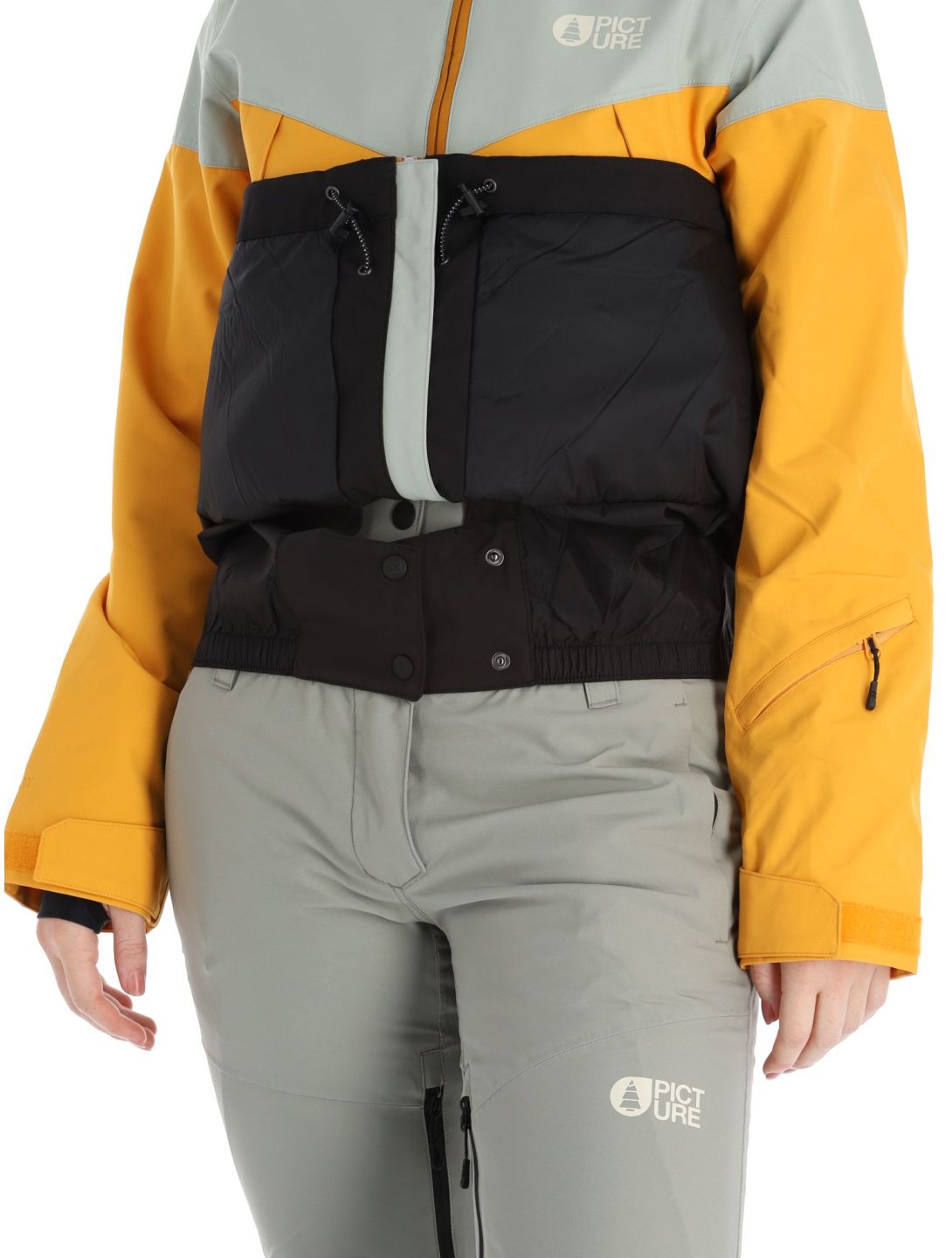 Picture, Seakrest veste de ski femmes Camel brun, orange, vert 