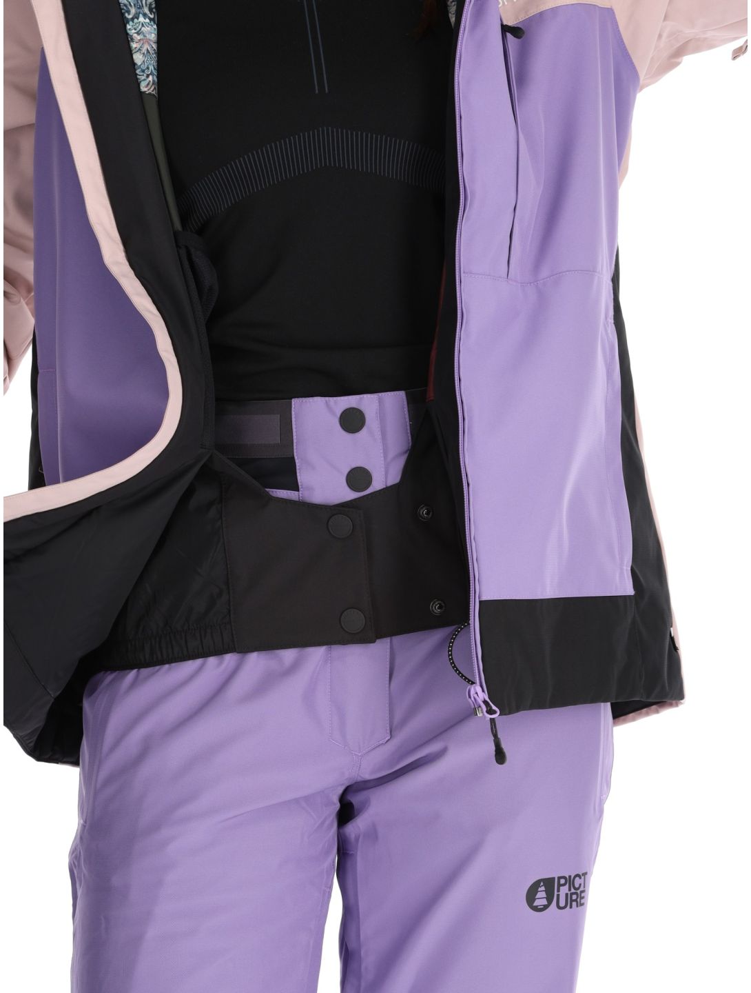 Picture, Seakrest veste de ski femmes Shadow Gray Paisley Purple Black gris, noir, violet 