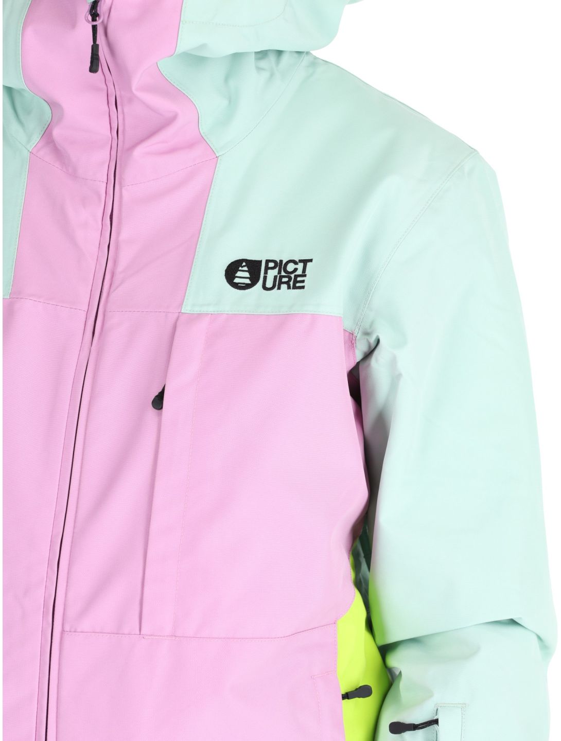 Picture, Seakrest veste de ski femmes Silt Green Orchid Acid Lime gris, rose 