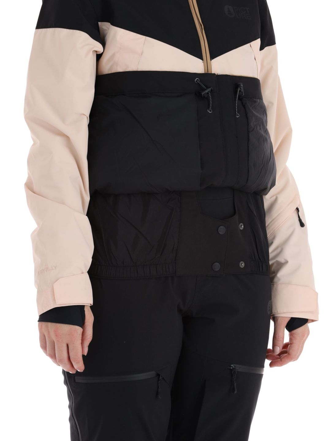 Picture, Seakrest veste de ski femmes Tannin-Black beige, noir 