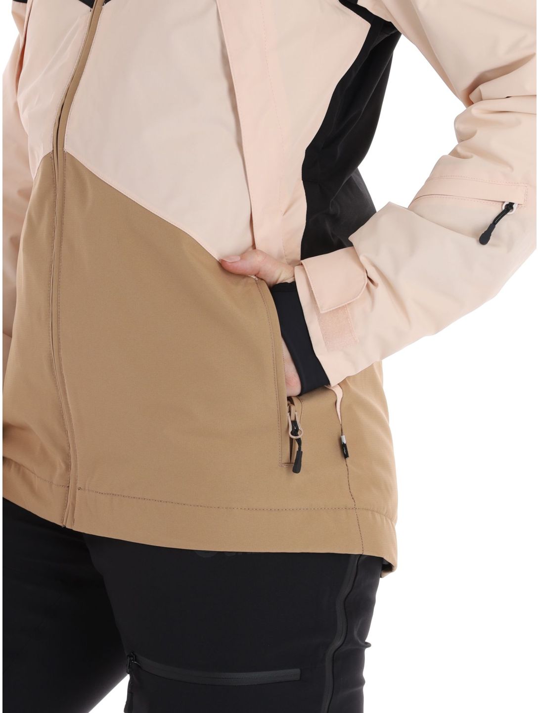 Picture, Seakrest veste de ski femmes Tannin-Black beige, noir 