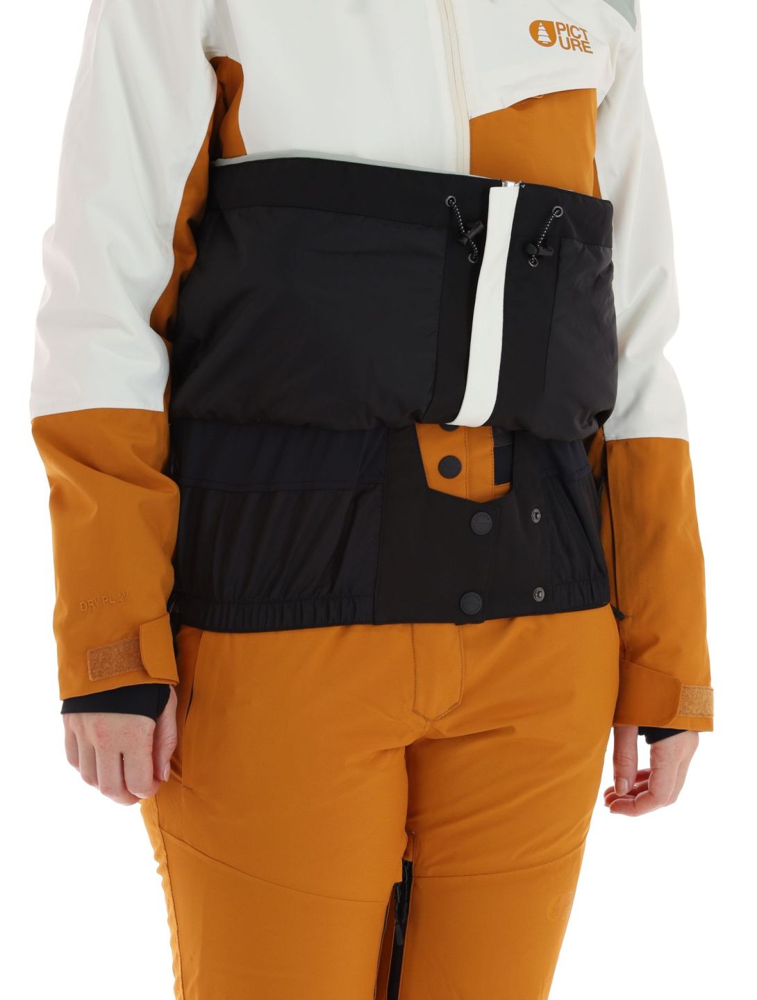 Picture, Seen veste de ski femmes Light Milk blanc, brun 