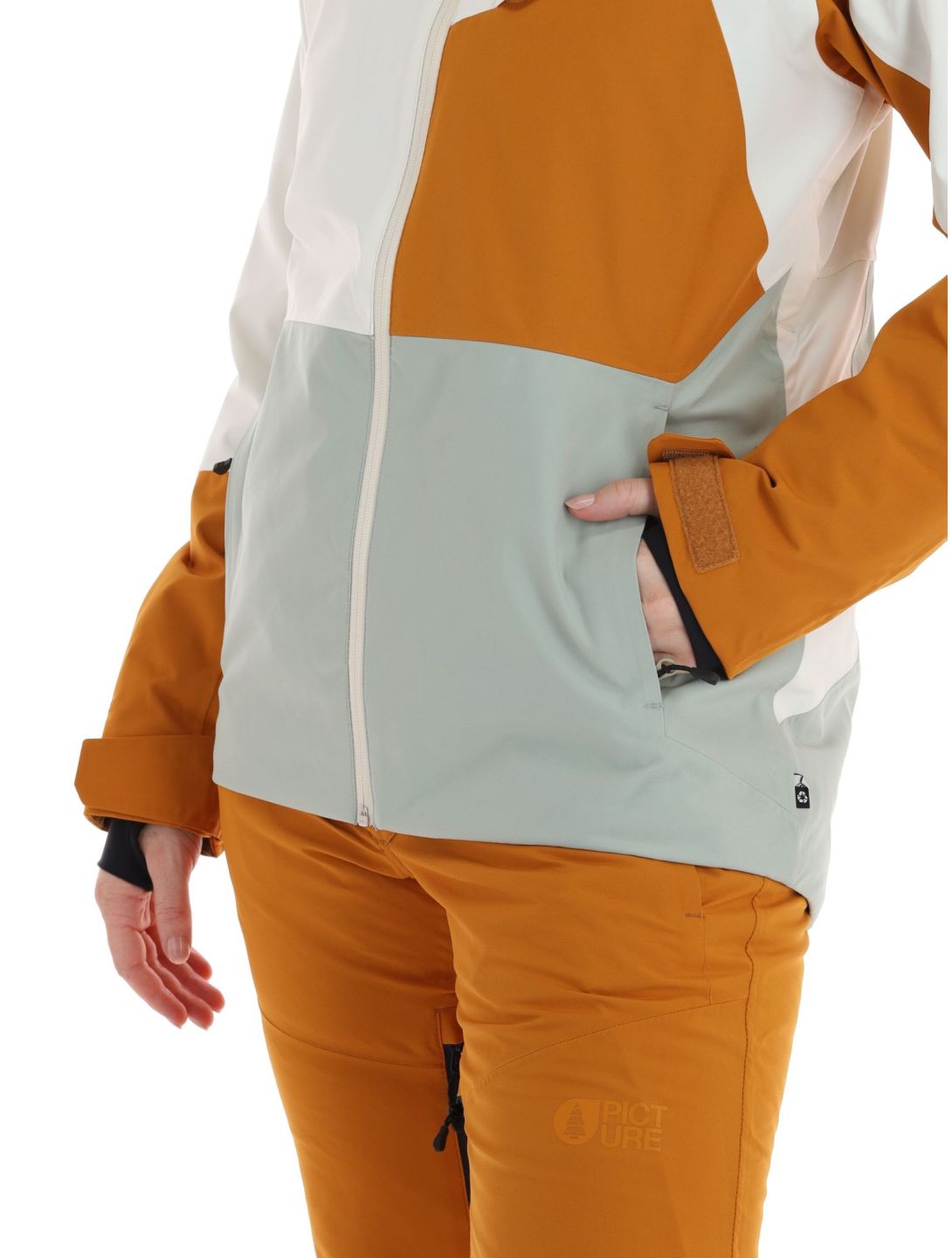 Picture, Seen veste de ski femmes Light Milk blanc, brun 