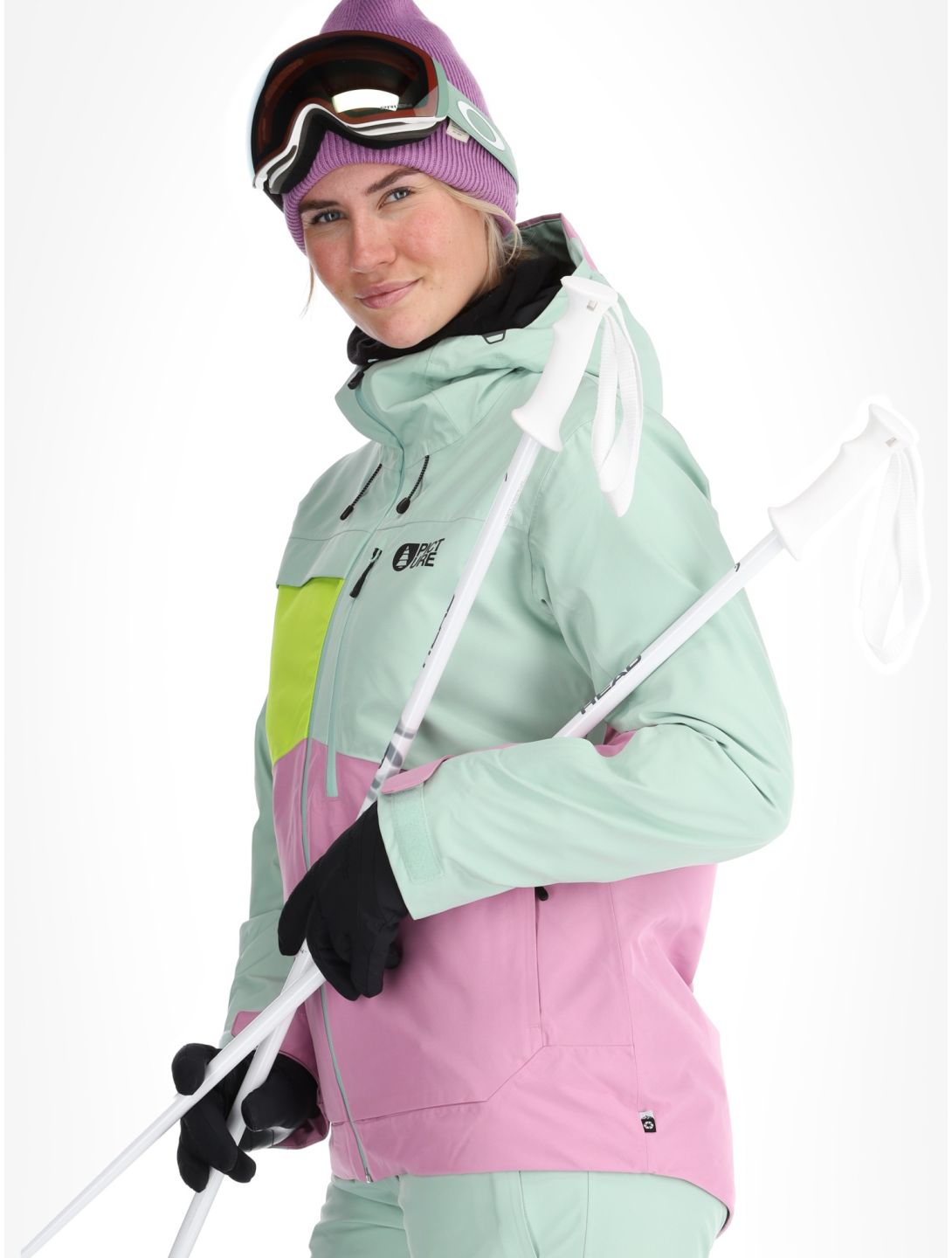 Picture, Seen veste de ski femmes Silt Green Acid Lime Orchid rose, vert 