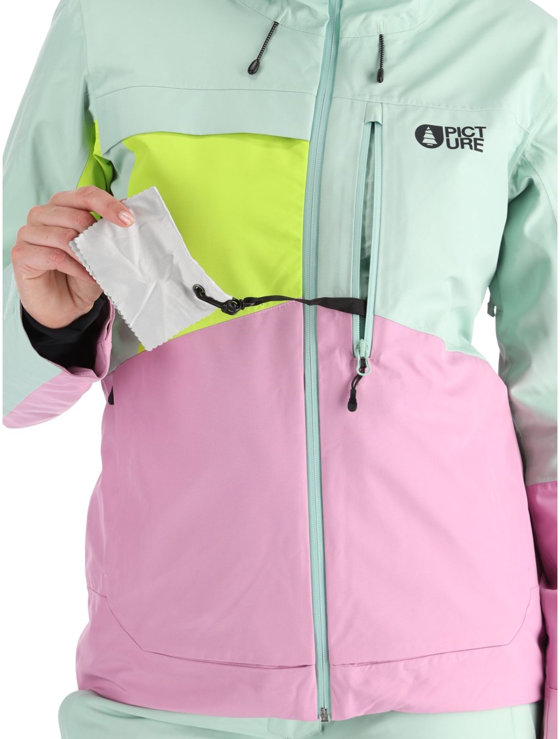 Picture, Seen veste de ski femmes Silt Green Acid Lime Orchid rose, vert 