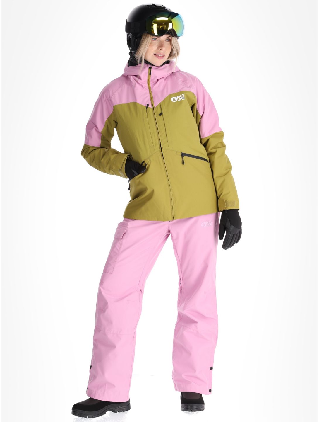 Picture, Sitkah veste de ski femmes Orchid Green Moss rose, vert 