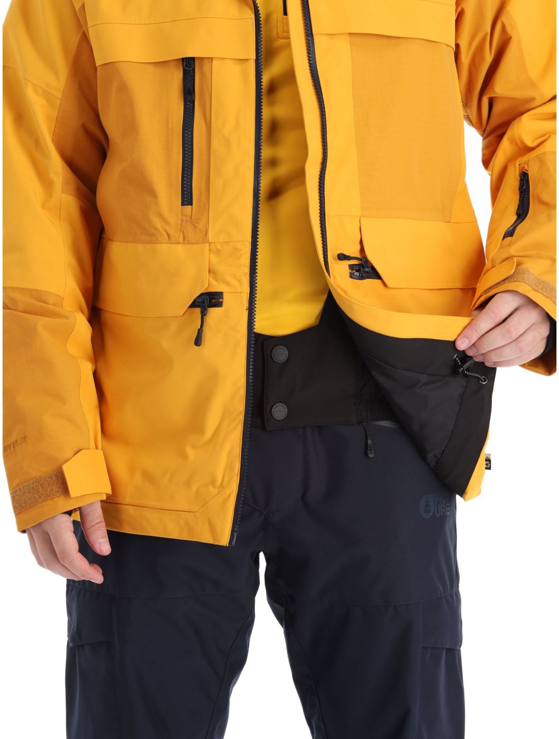 Picture, Stone veste de ski hommes Autumn Blaze jaune 