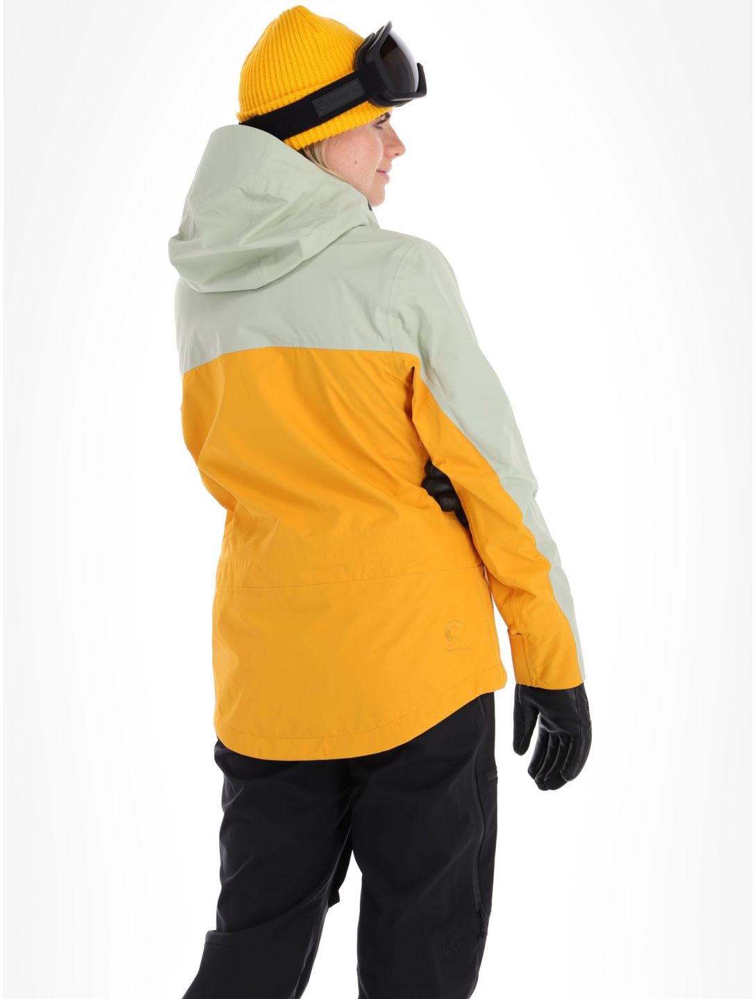 Picture, Sylva 3L veste de ski à coque dure femmes Autumn Blaze jaune, vert 