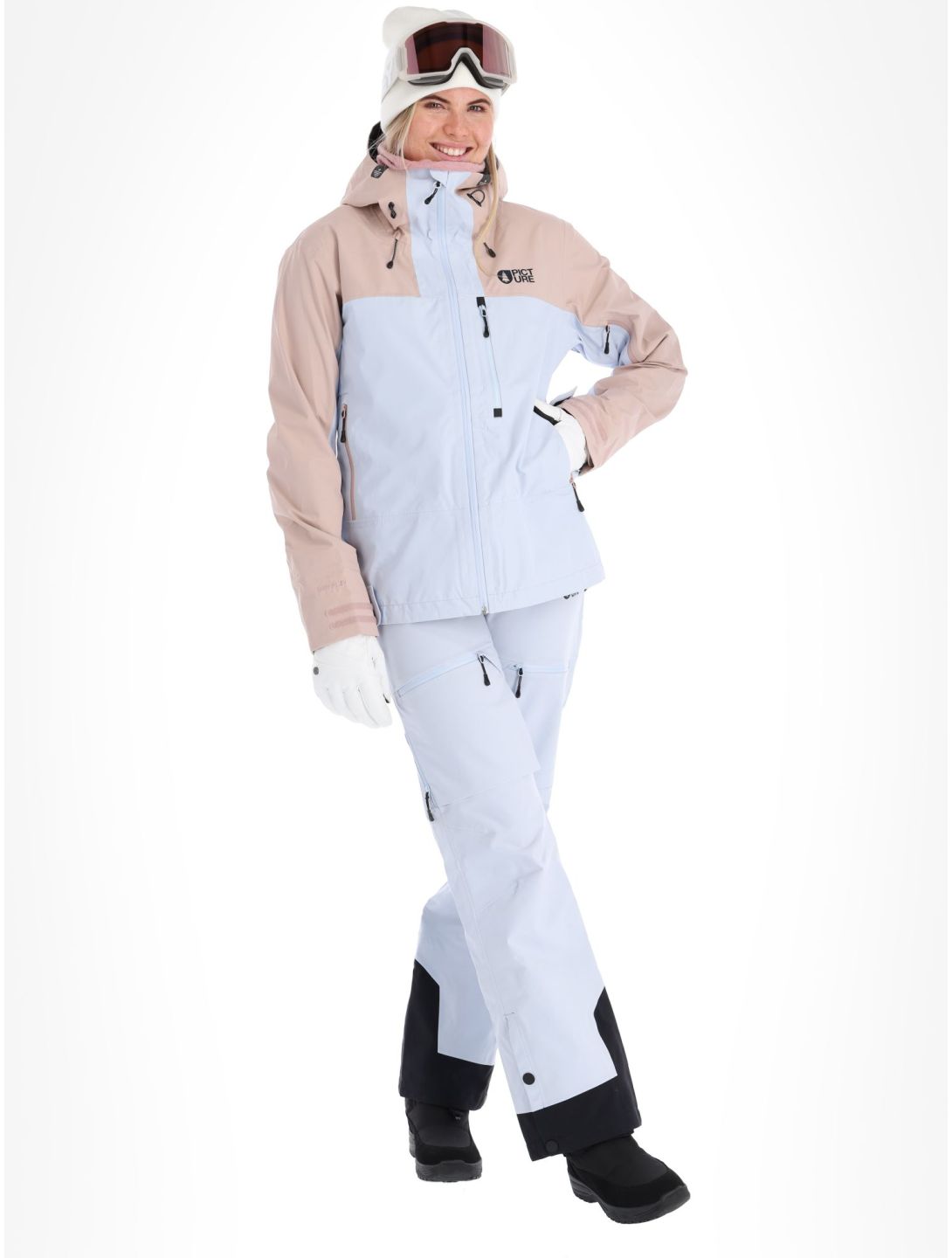 Picture, Sylva 3L veste de ski à coque dure femmes Ice Melt bleu, rose 