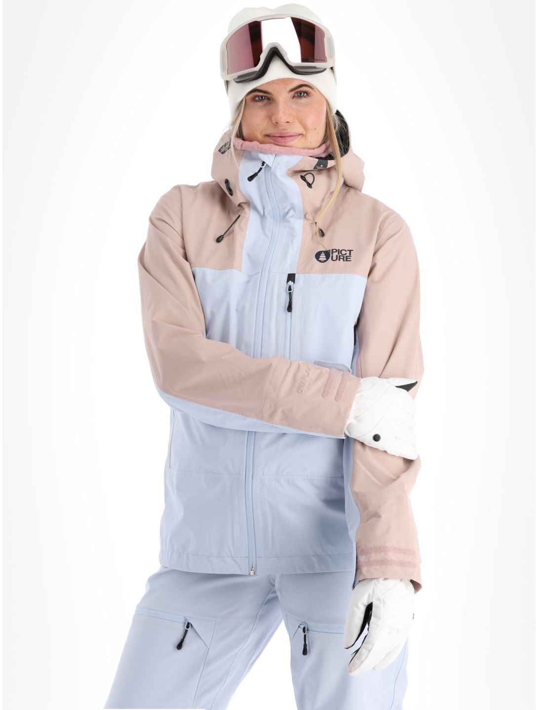 Picture, Sylva 3L veste de ski à coque dure femmes Ice Melt bleu, rose 