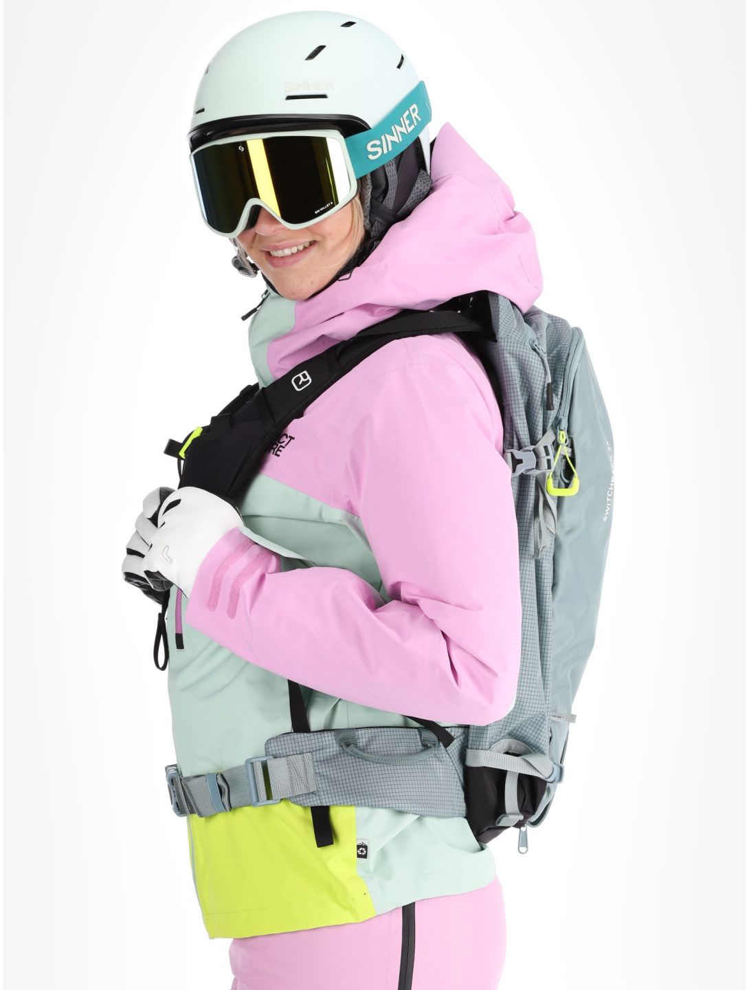 Picture, Sylva 3L veste de ski à coque dure femmes Orchid Silt Green Acid Lime gris, rose, vert 