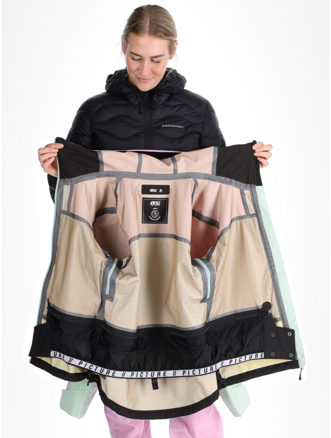 Picture, Sylva 3L veste de ski à coque dure femmes Orchid Silt Green Acid Lime gris, rose, vert 