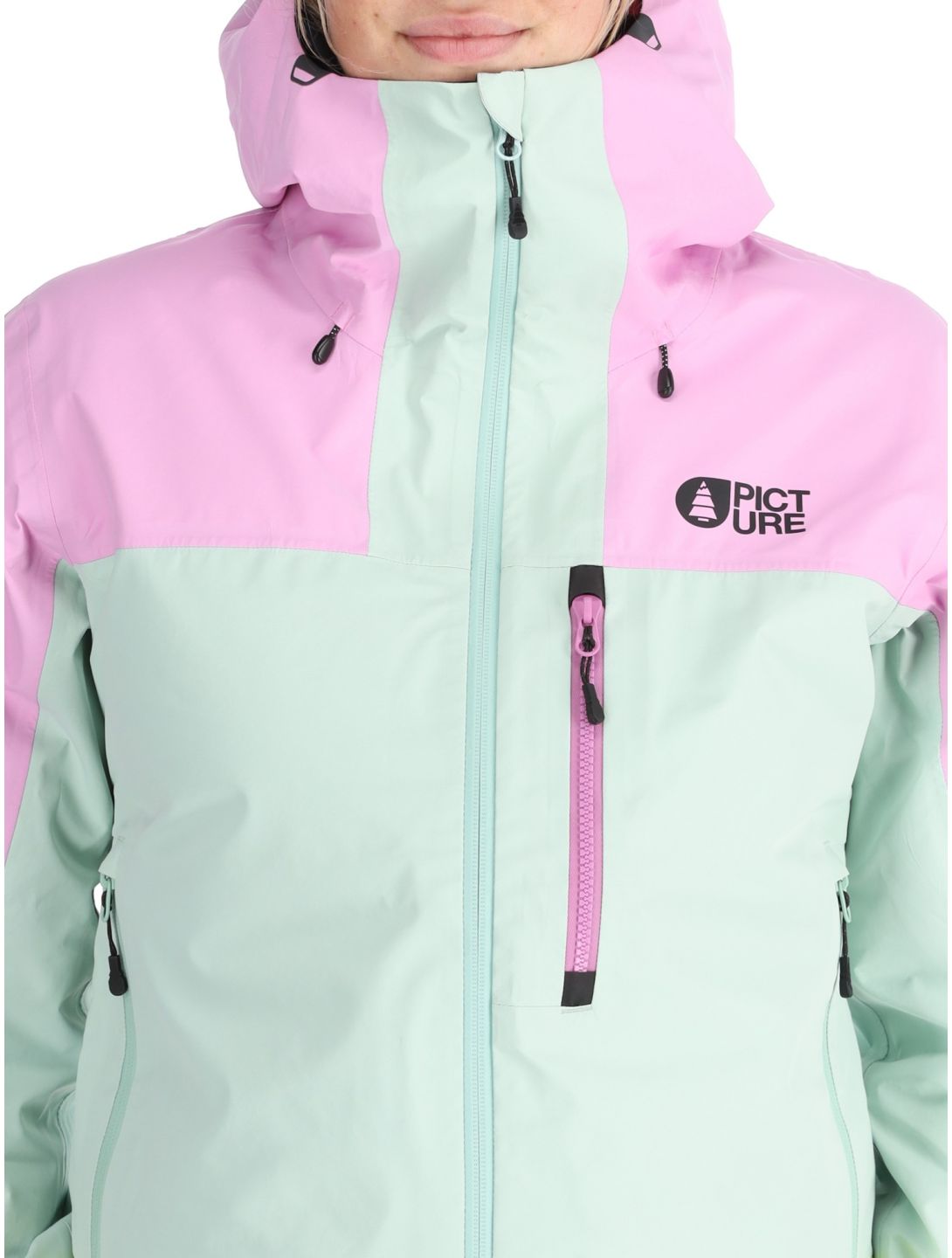 Picture, Sylva 3L veste de ski à coque dure femmes Orchid Silt Green Acid Lime gris, rose, vert 