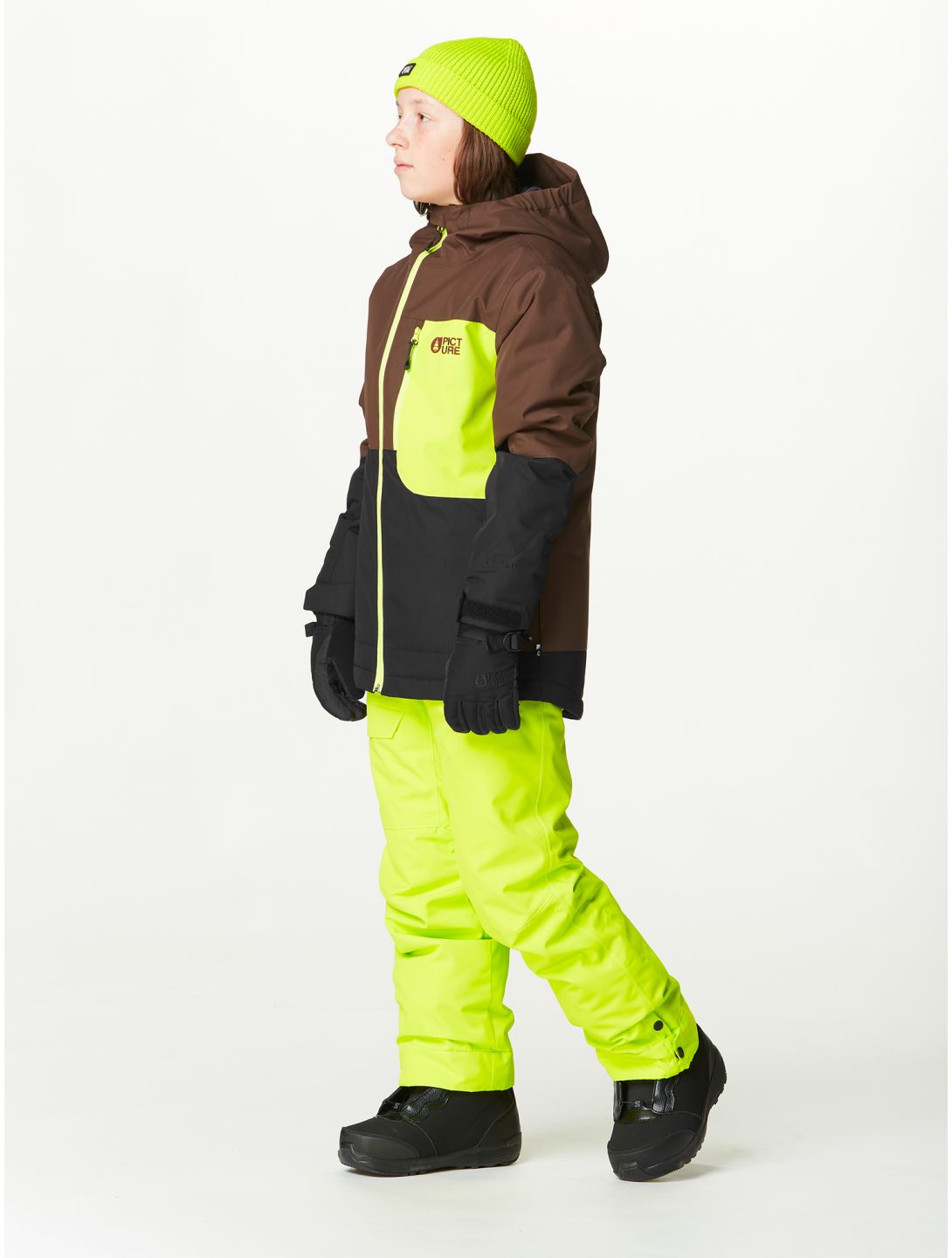 Picture, Time pantalon de ski enfants Acid Lime vert 