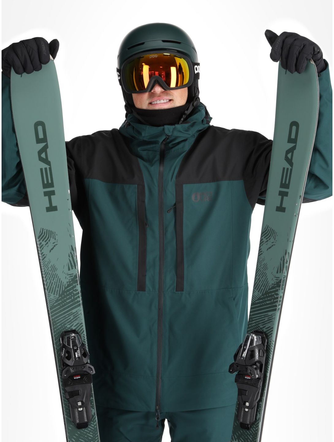 Picture, Track veste de ski hommes Black Ponderosa Pine noir, vert 