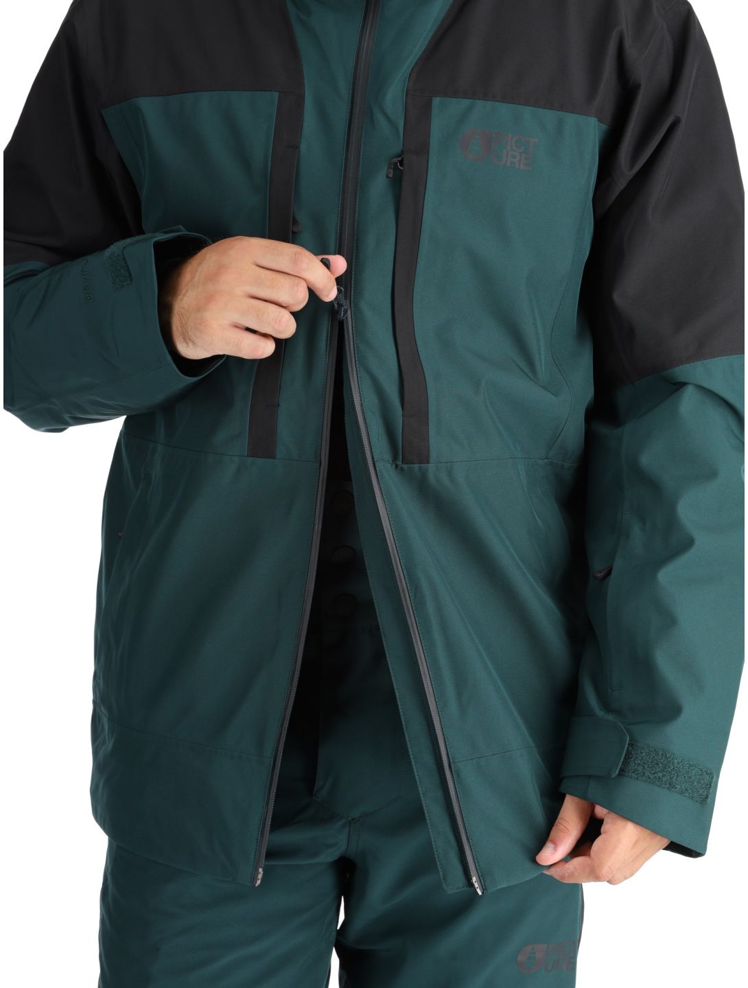 Picture, Track veste de ski hommes Black Ponderosa Pine noir, vert 