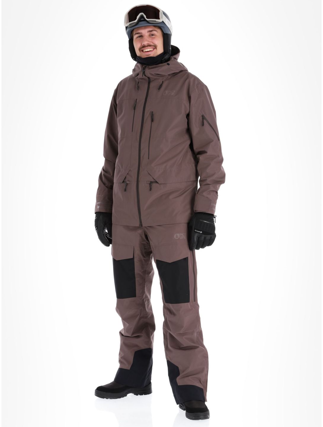 Picture, U55 veste de ski hommes Plum Truffle brun 