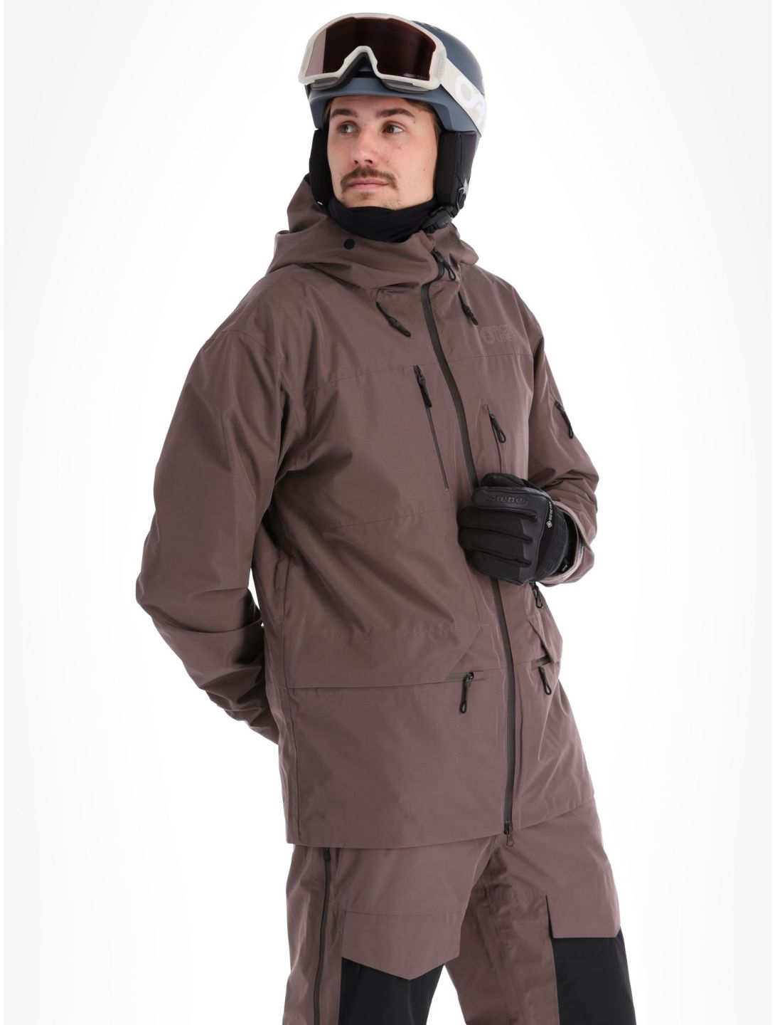 Picture, U55 veste de ski hommes Plum Truffle brun 