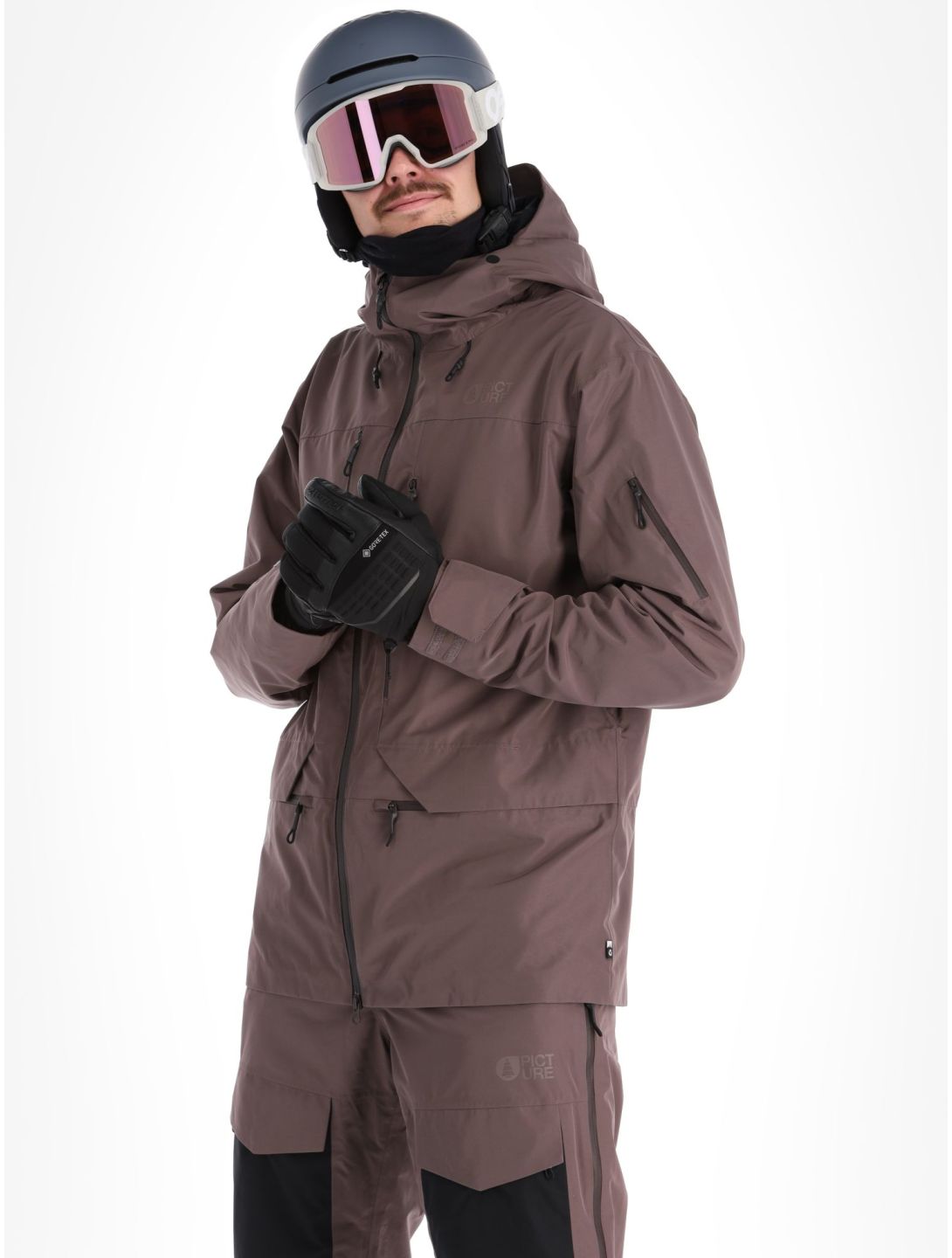 Picture, U55 veste de ski hommes Plum Truffle brun 