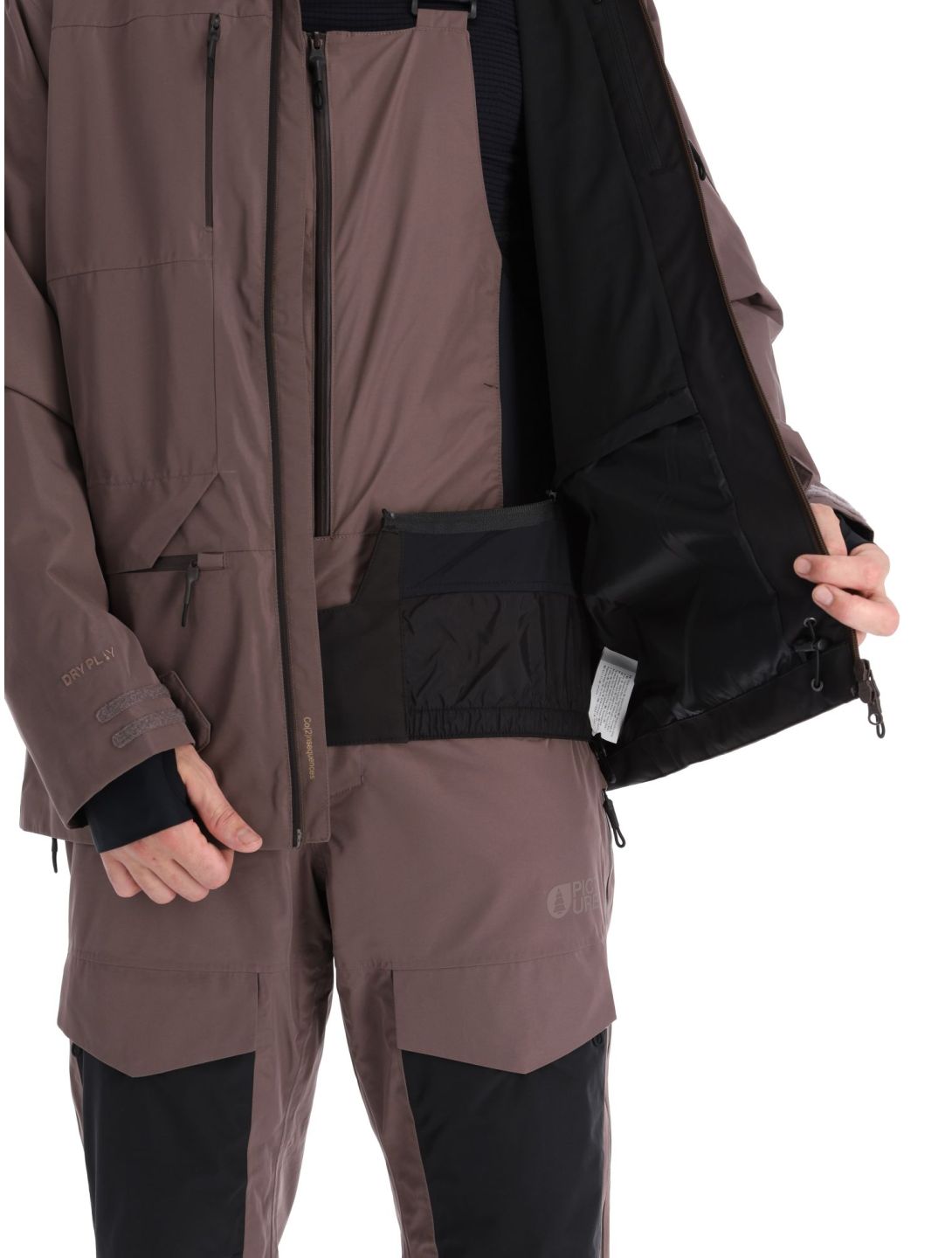 Picture, U55 veste de ski hommes Plum Truffle brun 