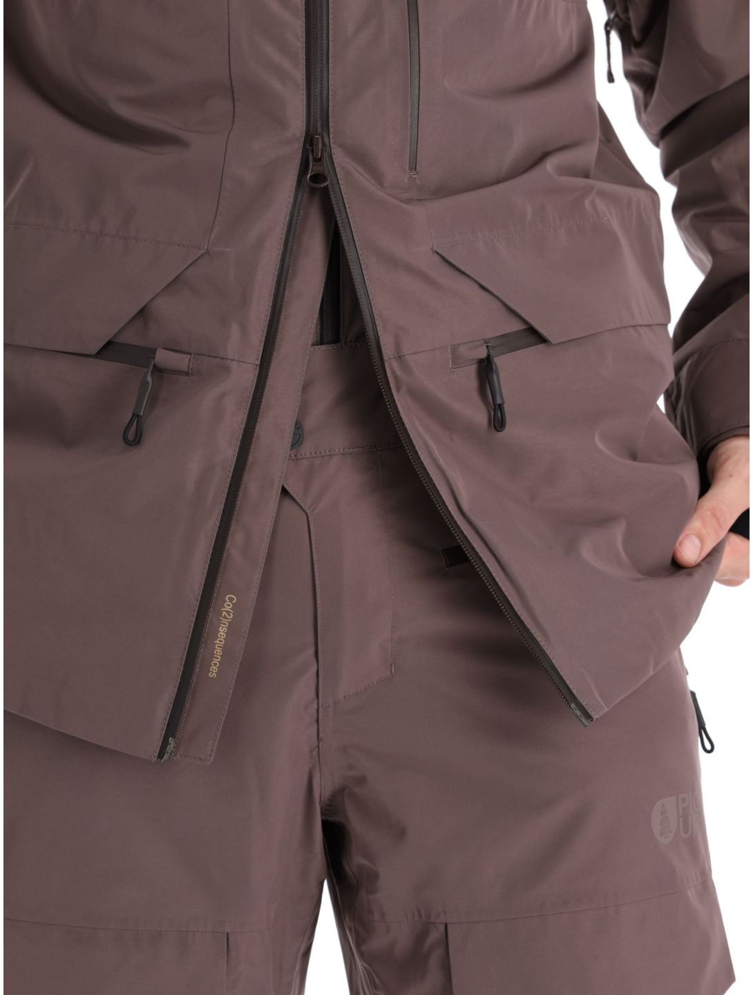 Picture, U55 veste de ski hommes Plum Truffle brun 