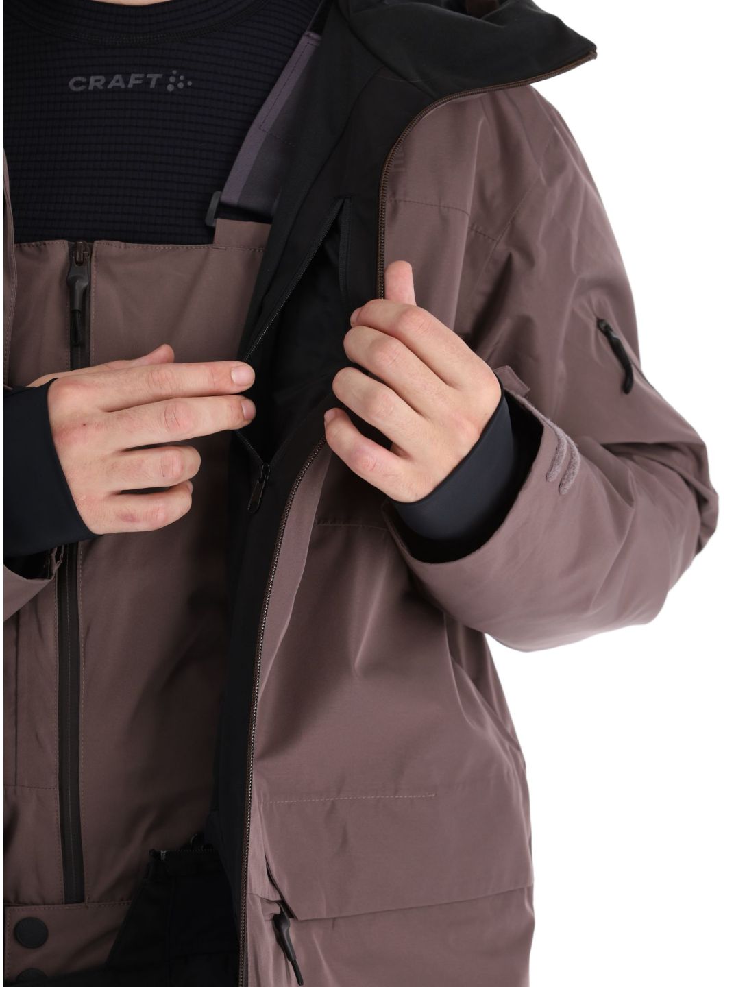 Picture, U55 veste de ski hommes Plum Truffle brun 