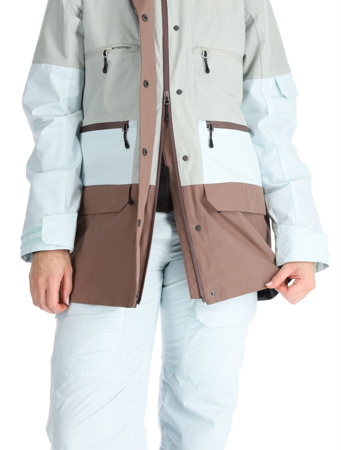 Picture, U68 veste de ski femmes Pigeon Starlight Blue Deep Taupe bleu, brun 