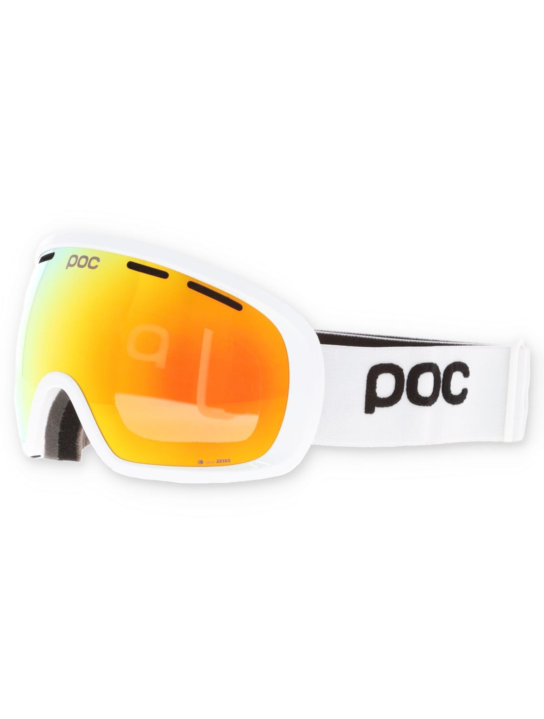 POC, Fovea lunettes de ski unisexe Hydrogen White / Partly Sunny Orange blanc, orange 