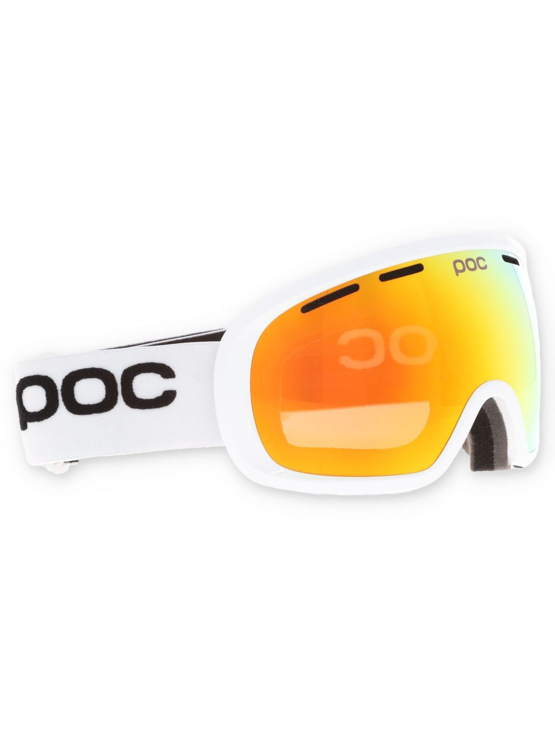 POC, Fovea lunettes de ski unisexe Hydrogen White / Partly Sunny Orange blanc, orange 