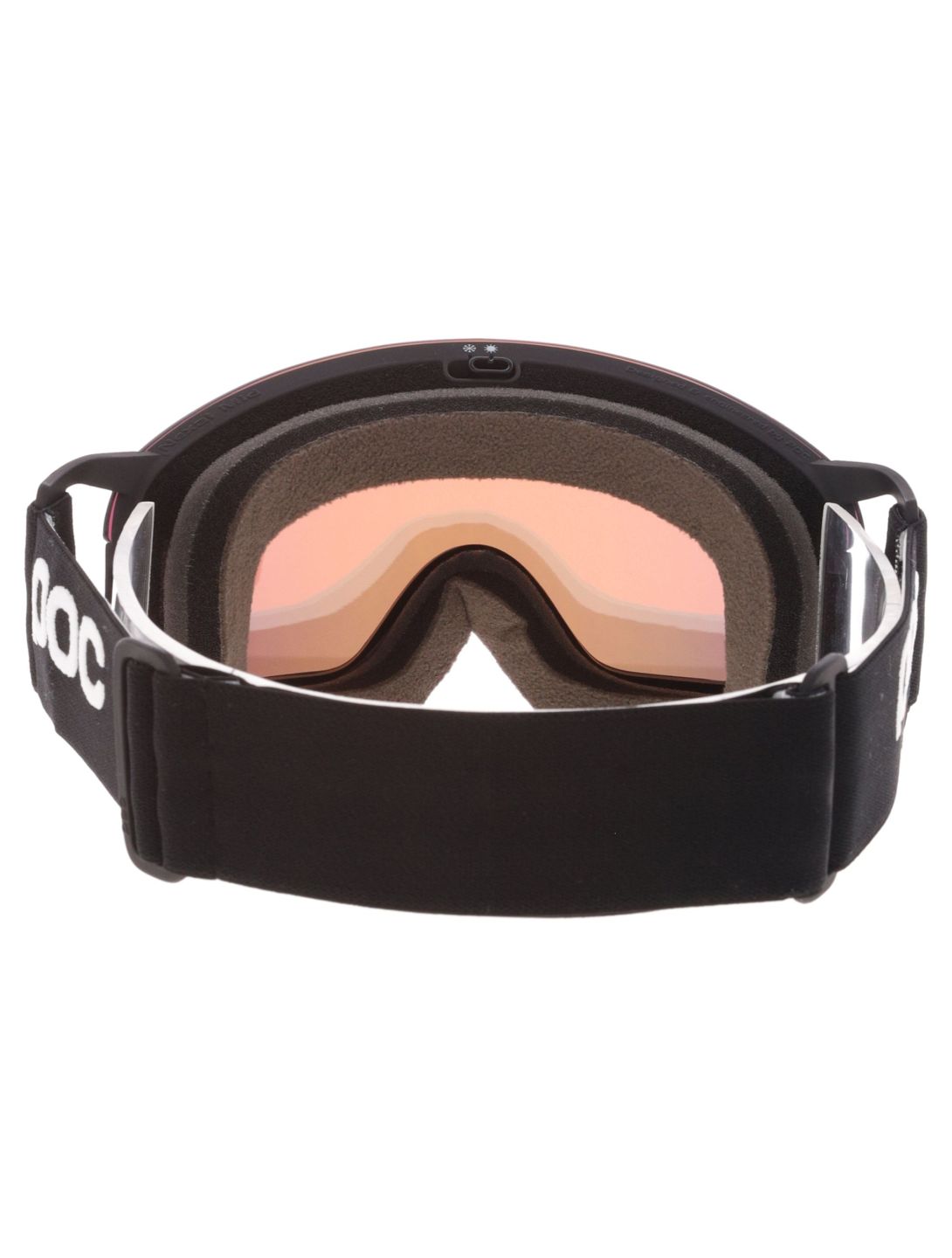 POC, Nexal Mid lunettes de ski unisexe Uranium Black / Partly Sunny Orange noir, orange 