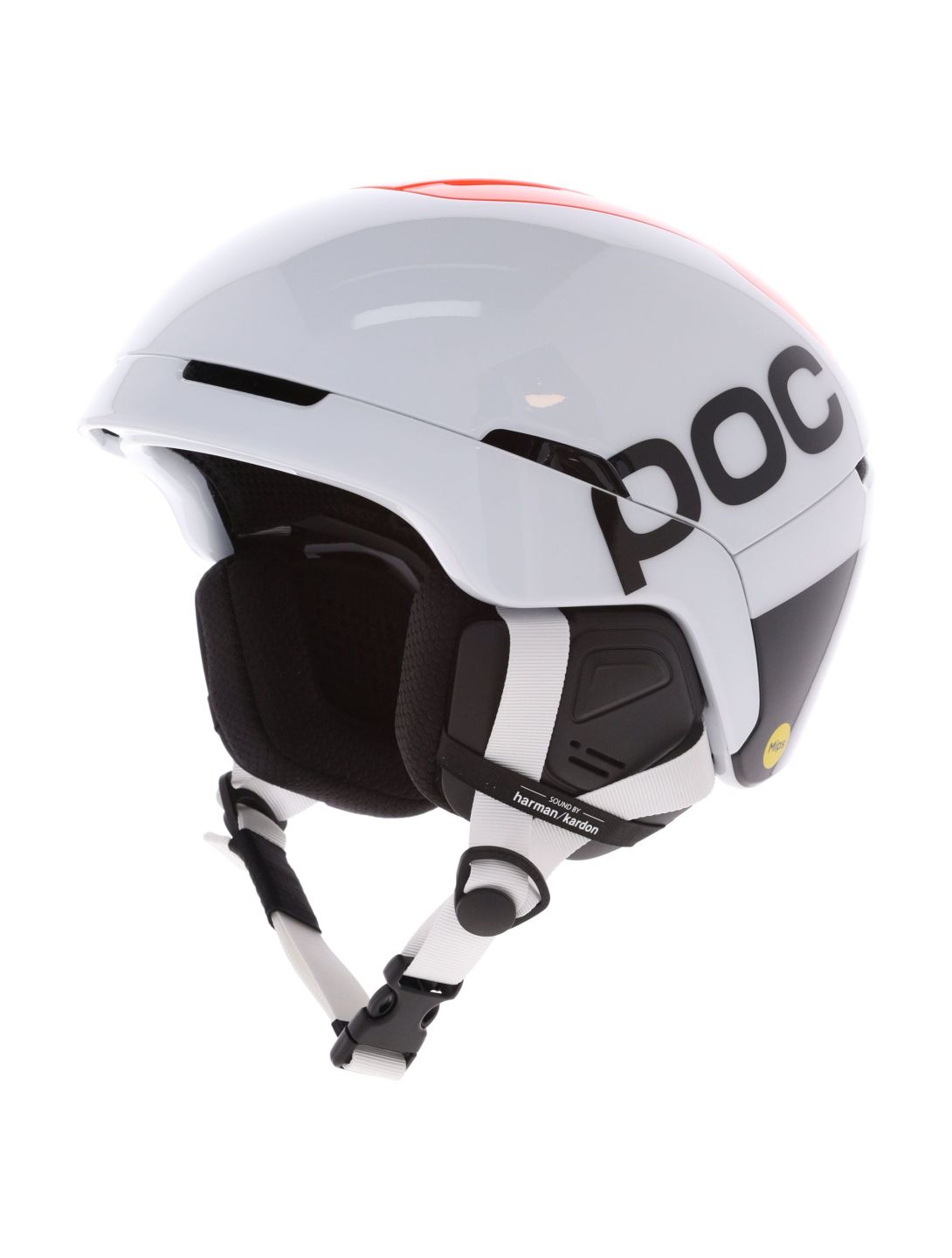 POC, Obex Connect casque de ski unisexe Hydrogen White / Fluorescent Orange AVIP blanc, orange 