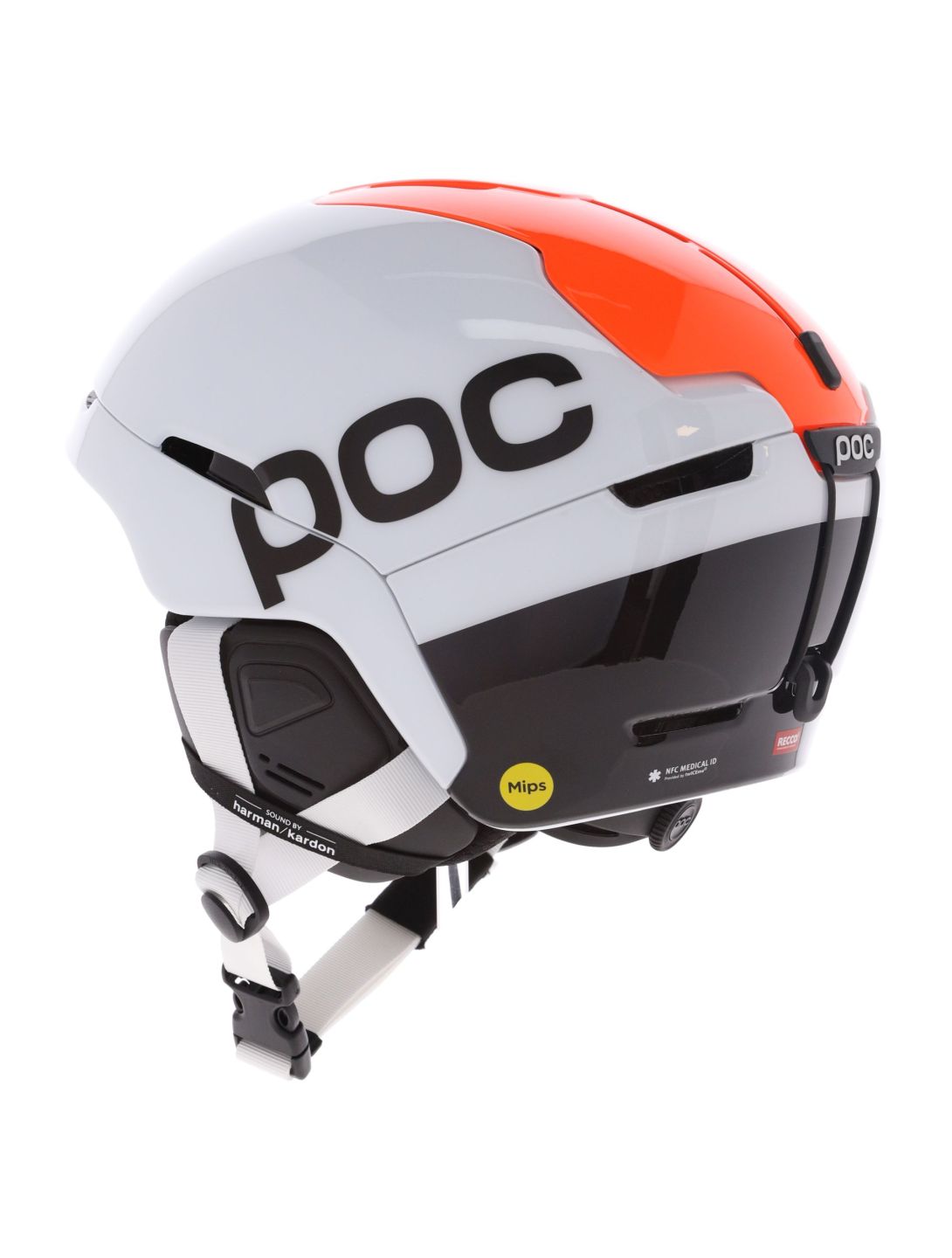 POC, Obex Connect casque de ski unisexe Hydrogen White / Fluorescent Orange AVIP blanc, orange 