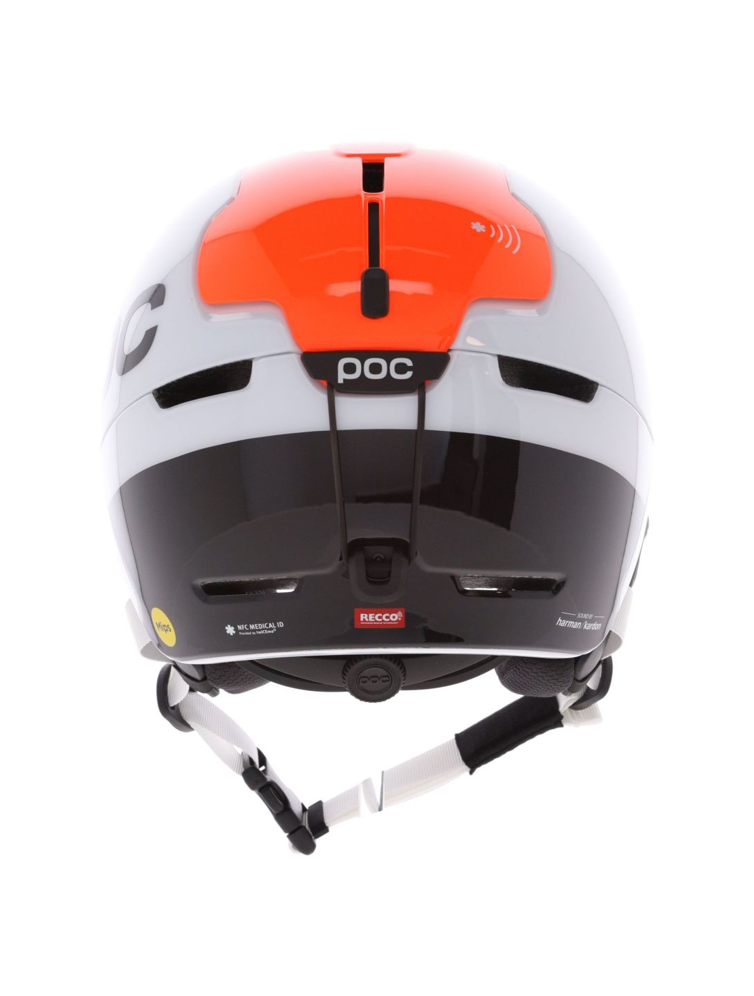 POC, Obex Connect casque de ski unisexe Hydrogen White / Fluorescent Orange AVIP blanc, orange 