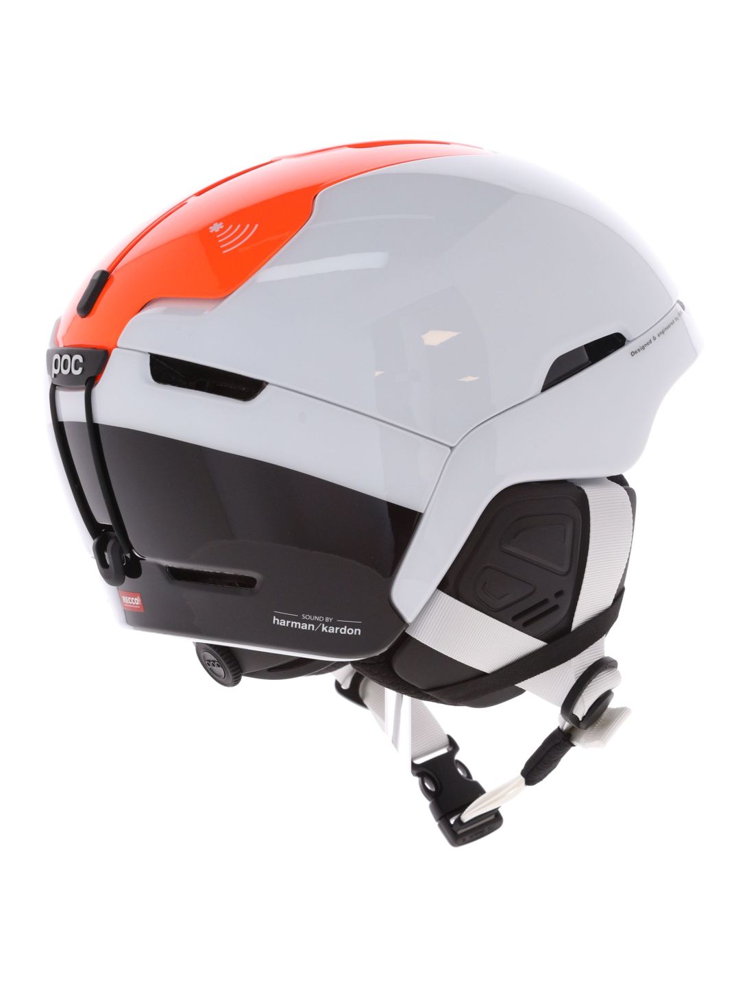 POC, Obex Connect casque de ski unisexe Hydrogen White / Fluorescent Orange AVIP blanc, orange 